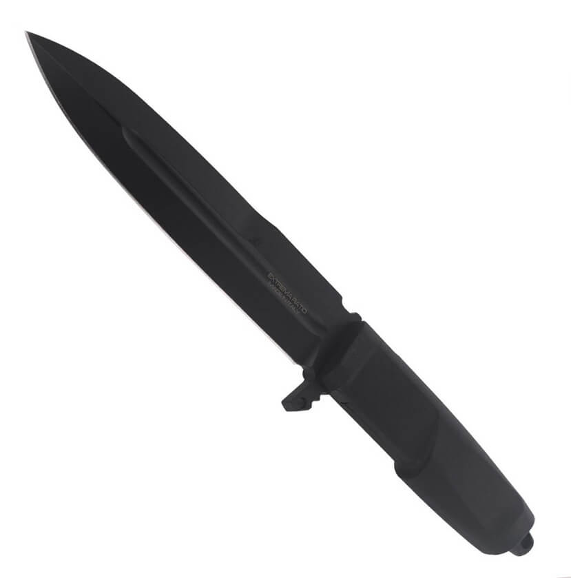 Cuchillo de combate Contact Black de Extrema Ratio con hoja de 162 mm de acero Böhler. Funda naylon