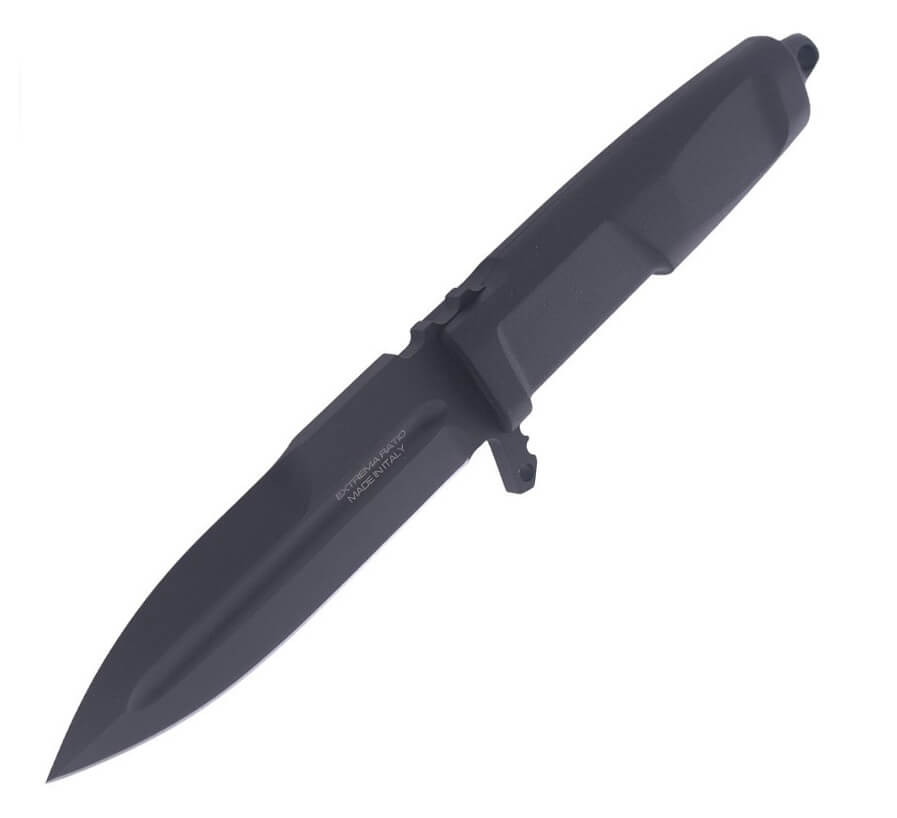 Cuchillo combate Contact C Black de Extrema Ratio con hoja de 128mm de acero Böhler. Funda naylon