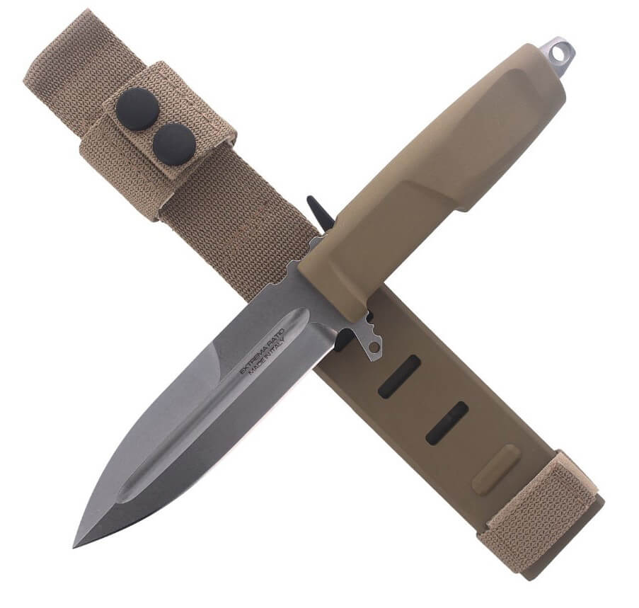 Couteau de combat Contact C HCS par Extrema Ratio avec lame de 128mm en acier Böhler. Fourreau en Naylon