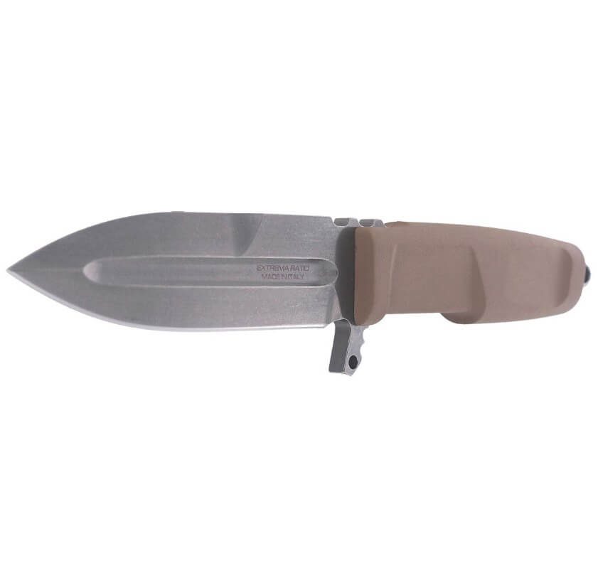 Couteau de combat Contact C Desert par Extrema Ratio avec lame de 128mm en acier Böhler. Fourreau en Naylon