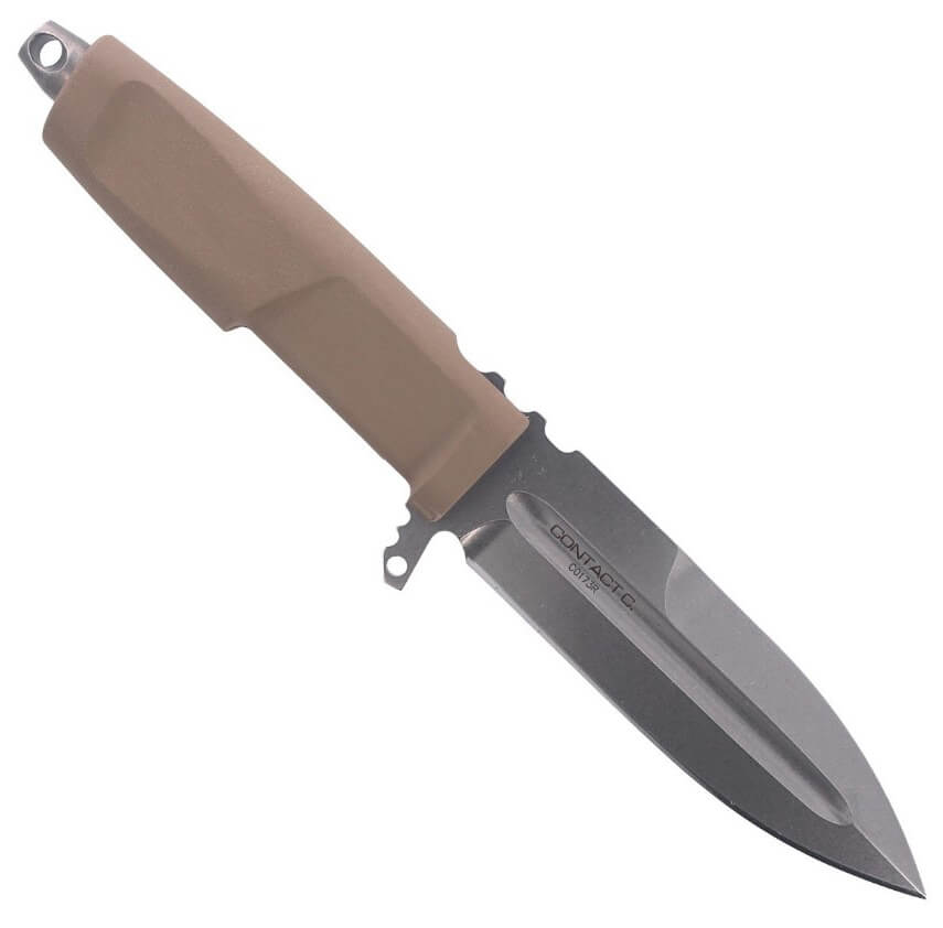Couteau de combat Contact C Desert par Extrema Ratio avec lame de 128mm en acier Böhler. Fourreau en Naylon