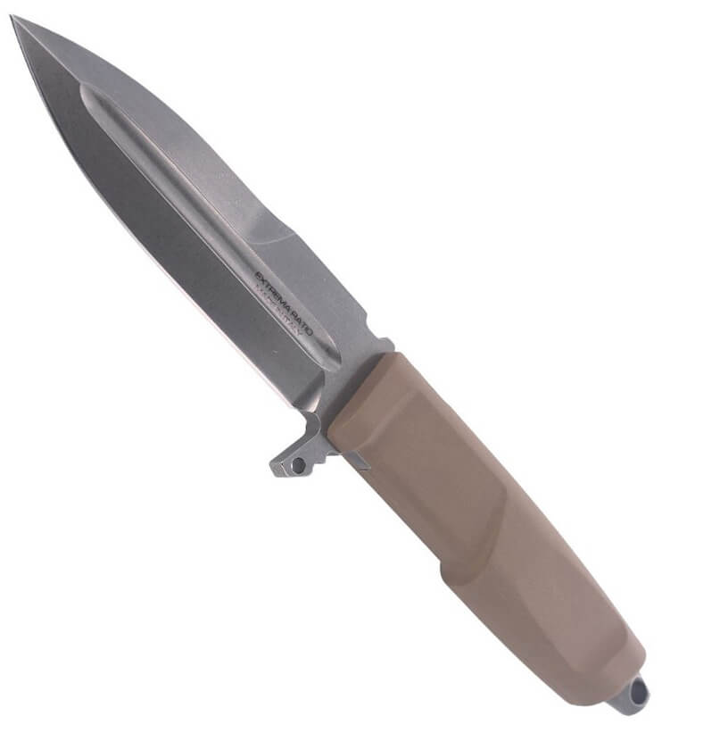 Couteau de combat Contact C Desert par Extrema Ratio avec lame de 128mm en acier Böhler. Fourreau en Naylon