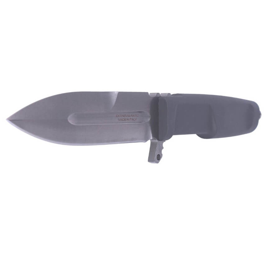 Cuchillo combate Contact C Wolf Grey de Extrema Ratio con hoja de 128mm de acero Böhler. Funda naylon