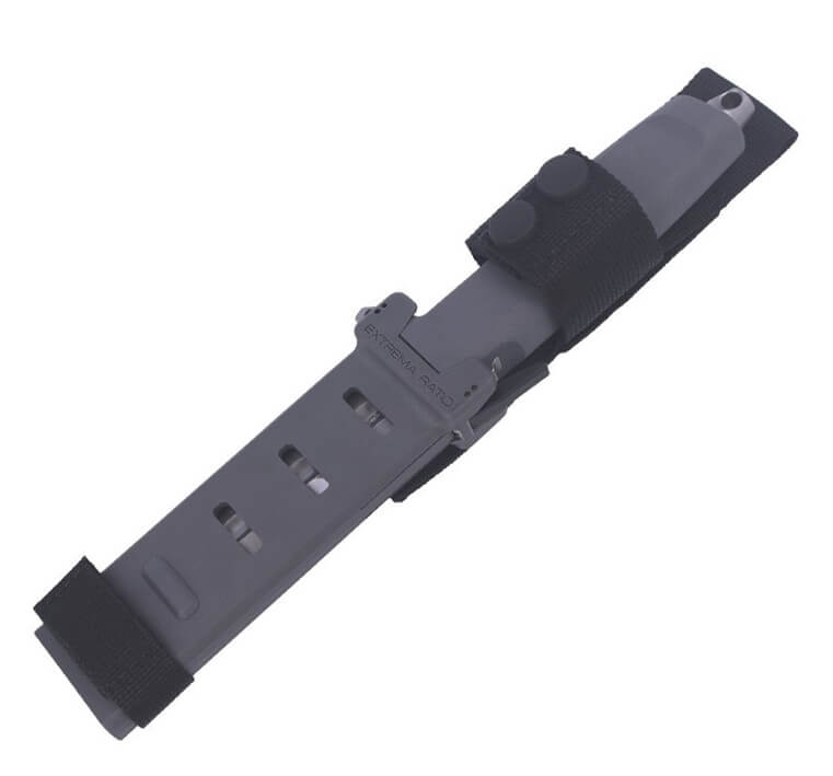 Cuchillo combate Contact C Wolf Grey de Extrema Ratio con hoja de 128mm de acero Böhler. Funda naylon