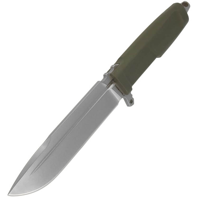 Cuchillo militar DMP Ranger Green de Extrema Ratio con hoja de 15.2 cm de acero Böhler. Funda Naylon.
