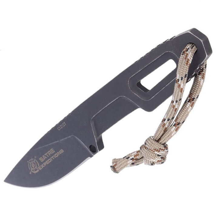 Couteau de poche Satre Expeditions par Extrema Ratio. Lame de 7 cm en acier Böhler. Avec étui en Kydex.