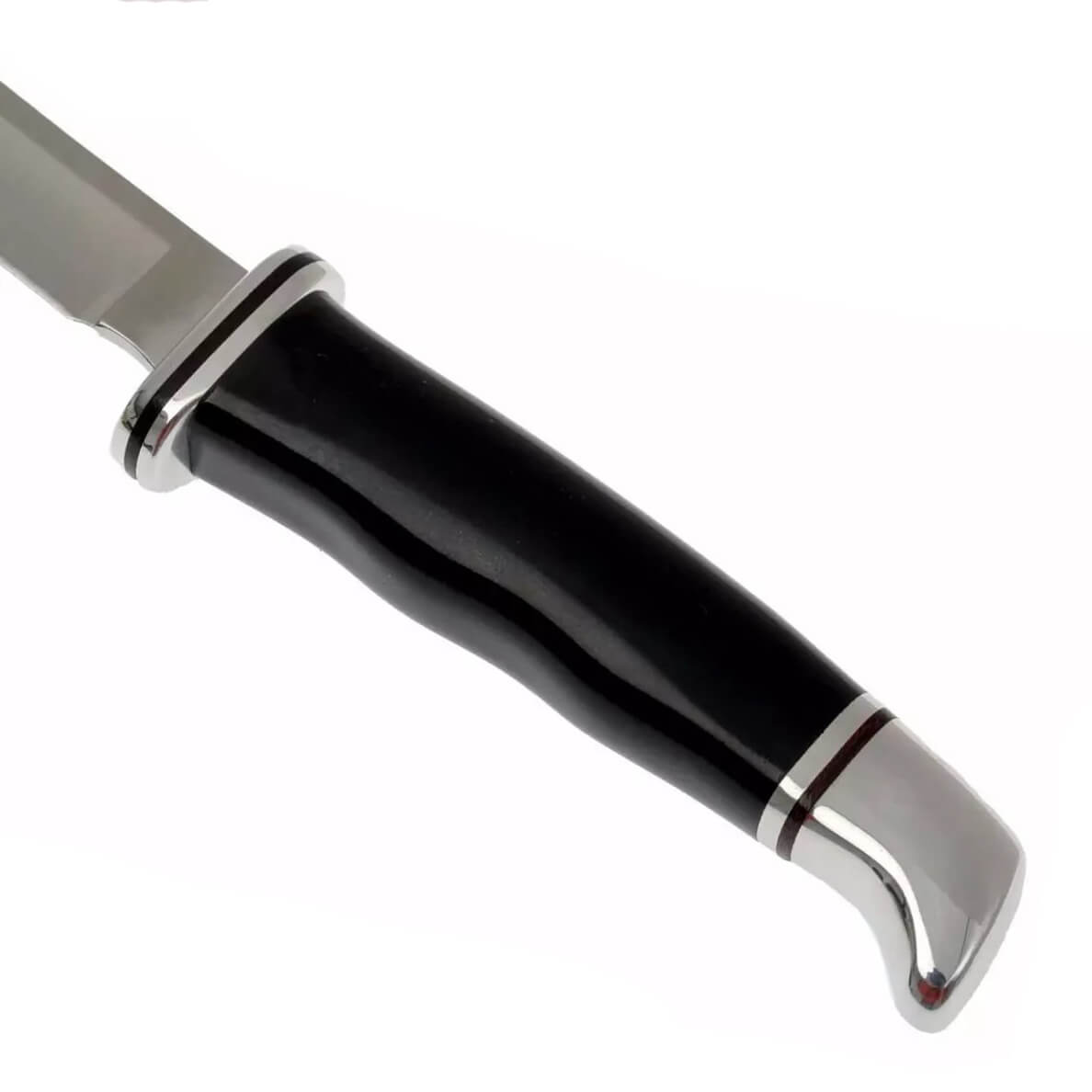 Faca de caça de lâmina fixa Buck Woodsman 102 9,8 cm com cabo de fenol preto 0102BKS