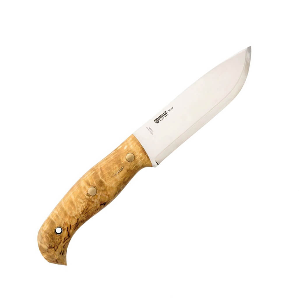 Cuchillo bushcraft Helle NORD 670 con mango de abedul y hoja de 1...