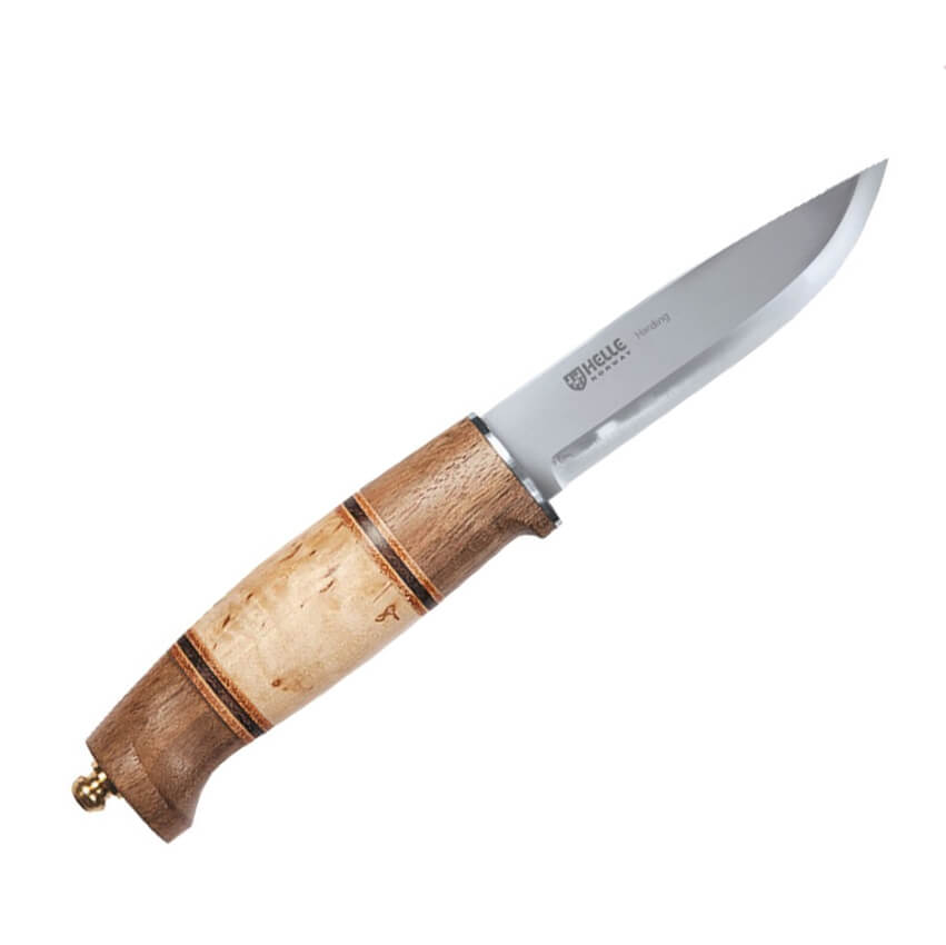 Cuchillo de caza Helle Harding 99 con mango de madera de abedul r...