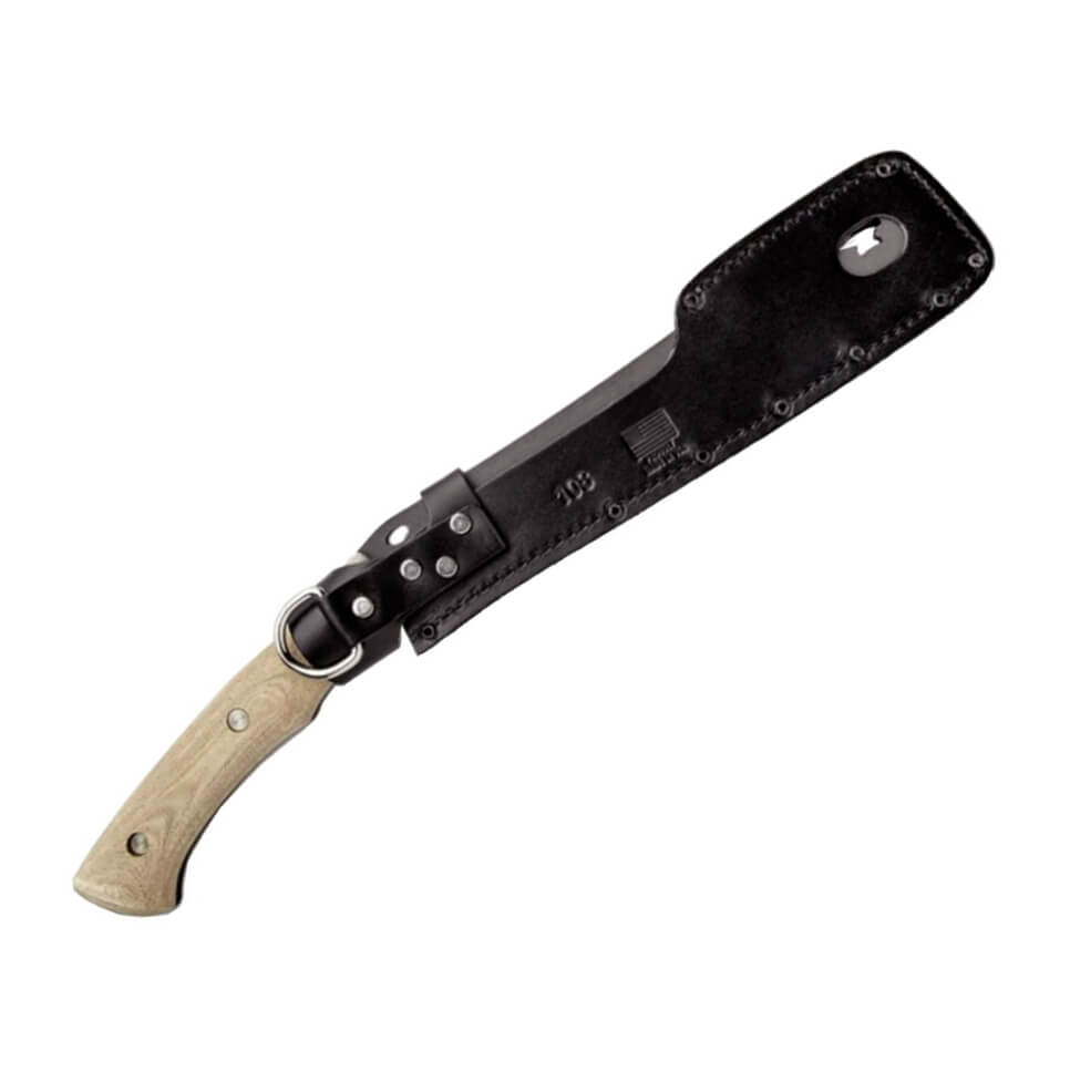 Couteau outdoor Buck Compadre Froe avec micarta et manche en acier Spring 5160