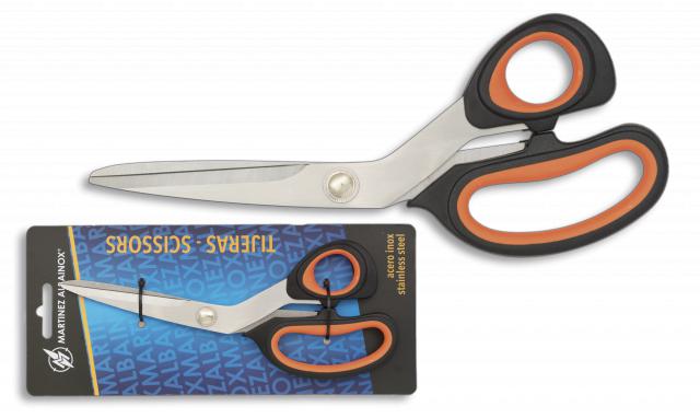 Red and black scissors with non-slip handle 19.2cm Albainox