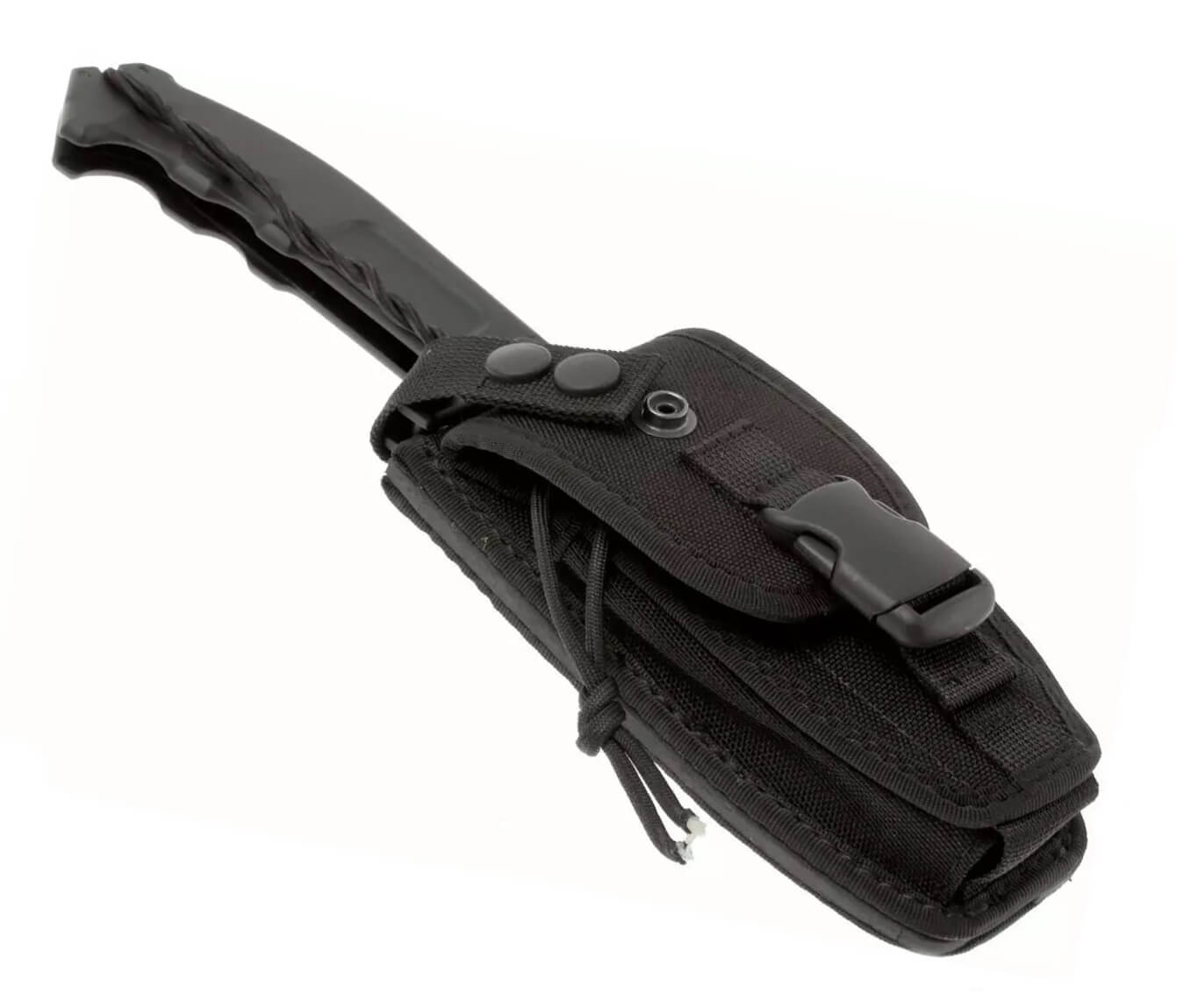 Navaja táctica y de supervivencia RAO II. Hoja de 119 mm en acero Böhler. Cuenta con funda y afilador.