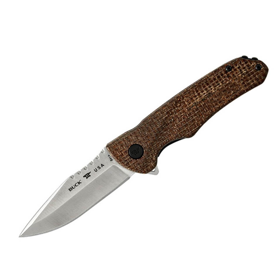 Navaja EDC Buck sprint OPS Pro micarta Burlap Brown con hoja de 7...