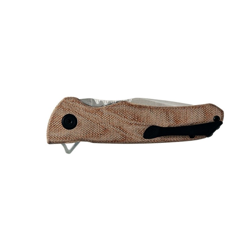 Coltellino tascabile in micarta marrone chiaro EDC Buck sprint OPS Pro con lama da 7,9 cm 0841TNS
