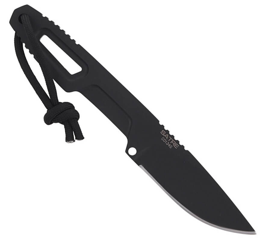 Cuchillo de bushcraft de Extrema Ratio SATRE BLACK. Acero böhler y hoja de 7 cm.