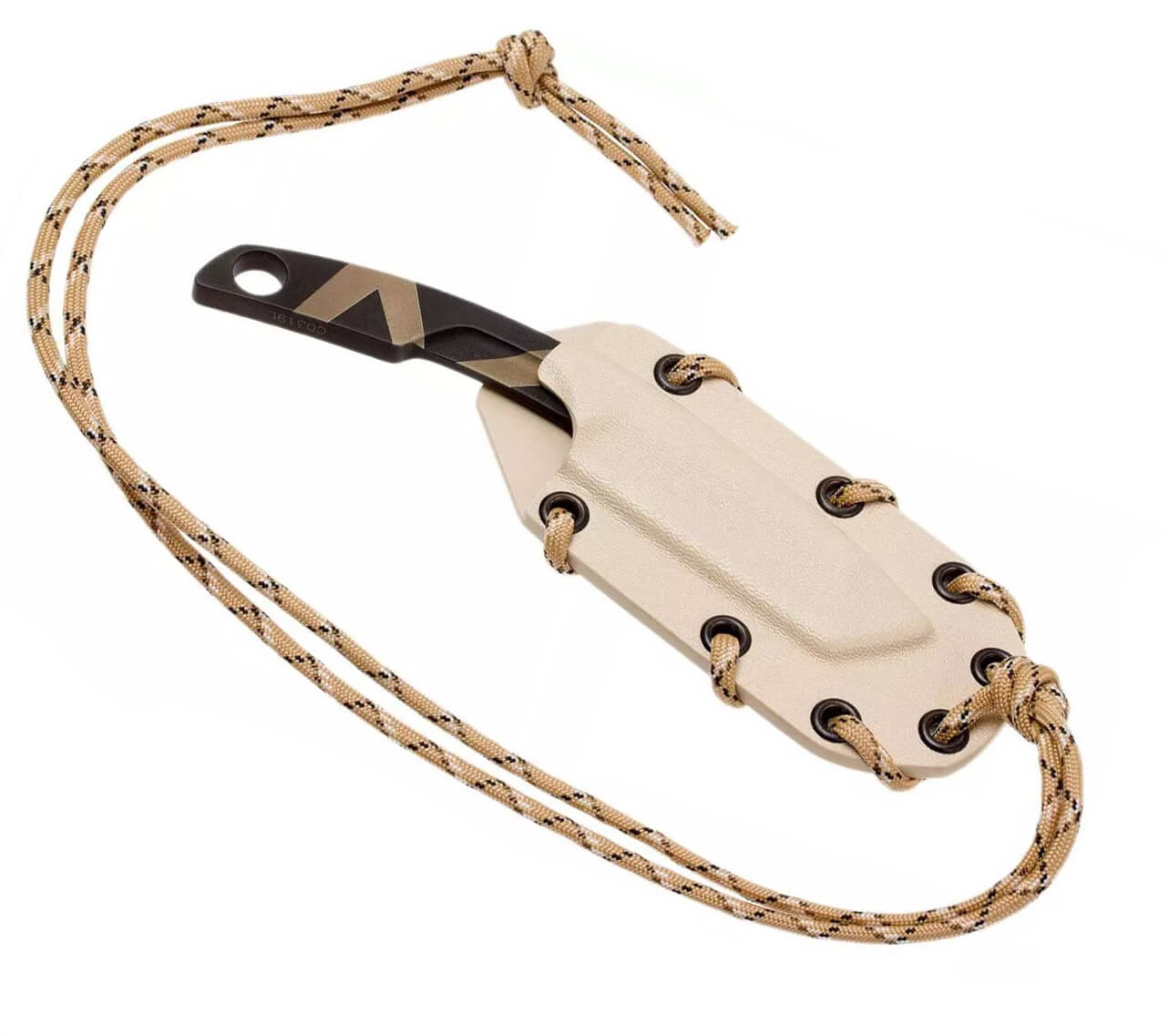 Cuchillo de cuello N.K.3 DESERT WARFARE de Extrema Ratio. Hoja de 7 cm y funda de kydex.