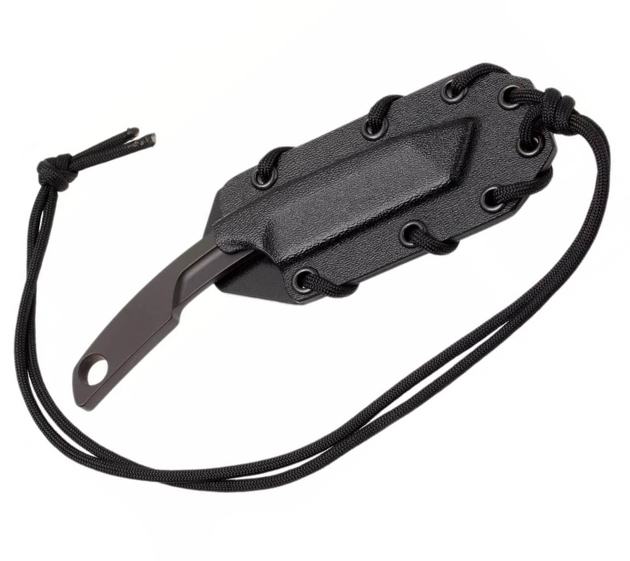 Couteau de cou N.K.3 BLACK par Extrema Ratio. Lame de 7 cm et étui en kydex.