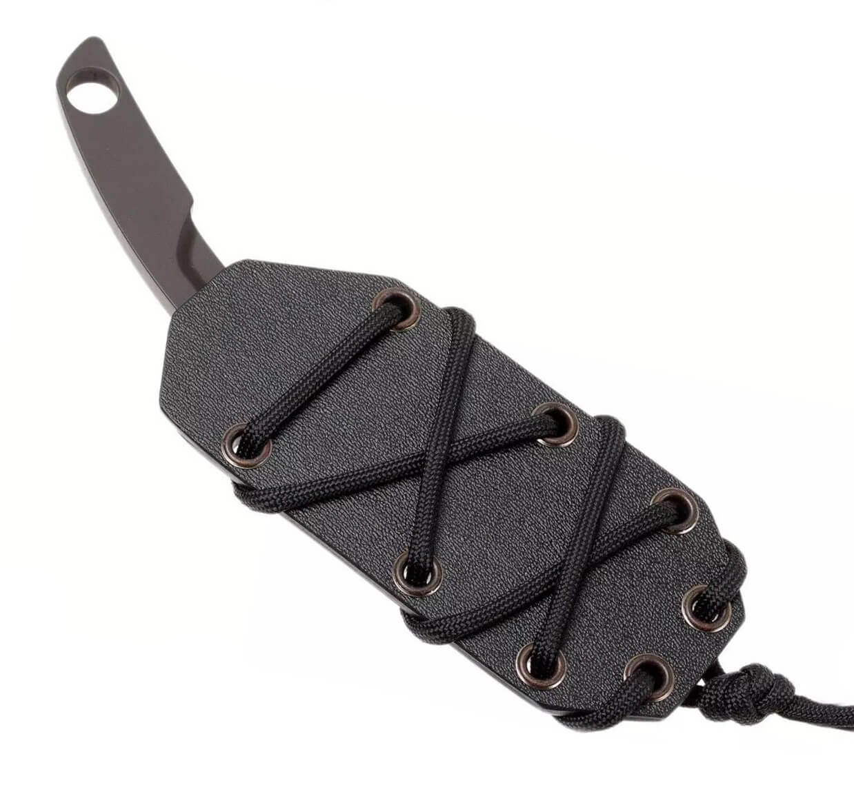 Couteau de cou N.K.3 BLACK par Extrema Ratio. Lame de 7 cm et étui en kydex.