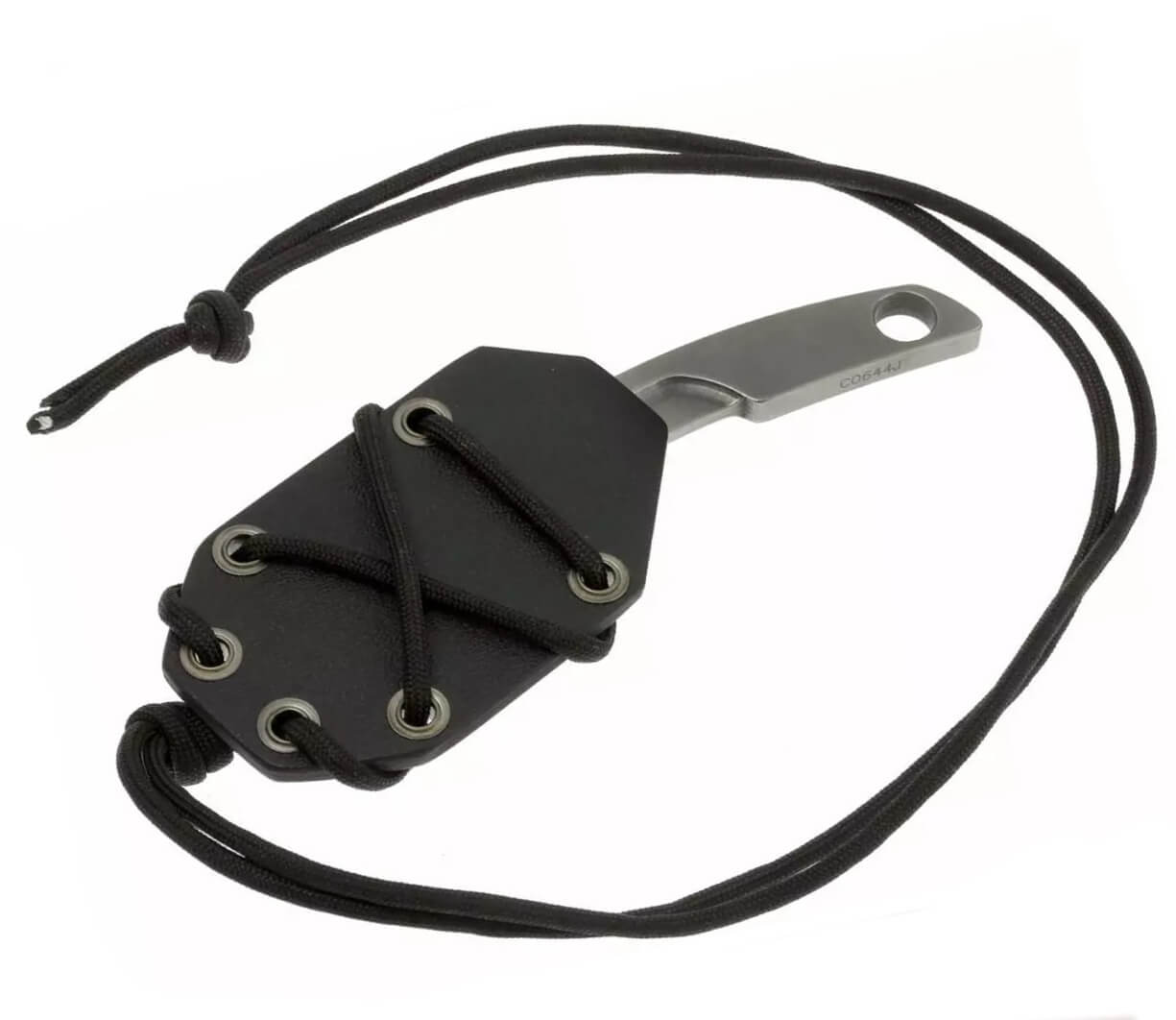 Cuchillo de cuello N.K.1 BLACK de Extrema Ratio. Hoja de 5 cm y funda de kydex.