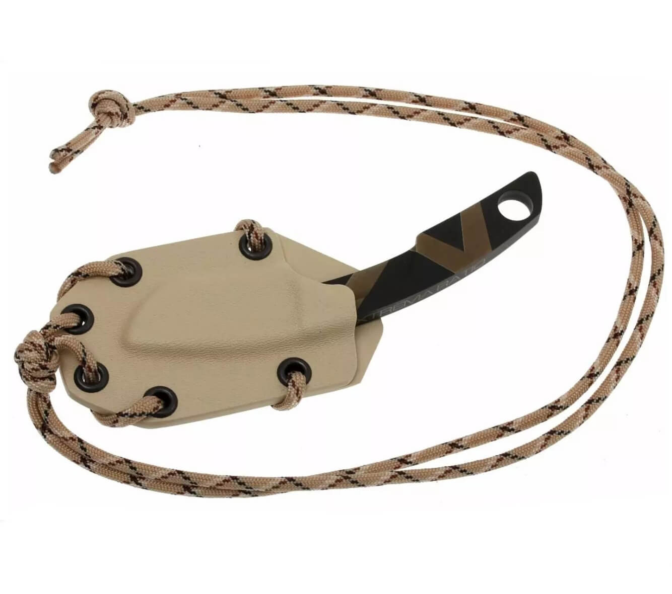 Cuchillo de cuello N.K.1 BLACK de Extrema Ratio. Hoja de 5 cm y funda de kydex.