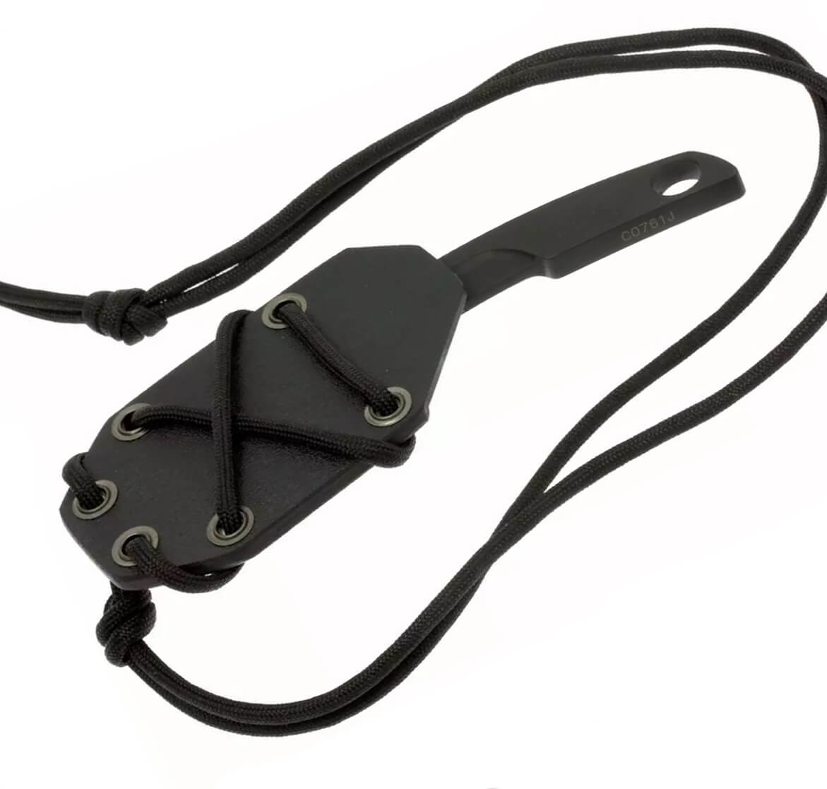 Couteau de cou N.K.1 BLACK par Extrema Ratio. Lame de 5 cm et étui en kydex.