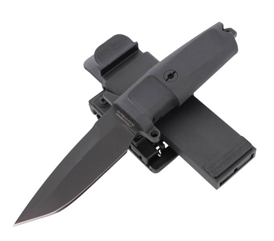 Kampfmesser von Extrema Ratio COL MOSCHIN C BLACK. Mit forprene Griff und 16 cm Klinge.