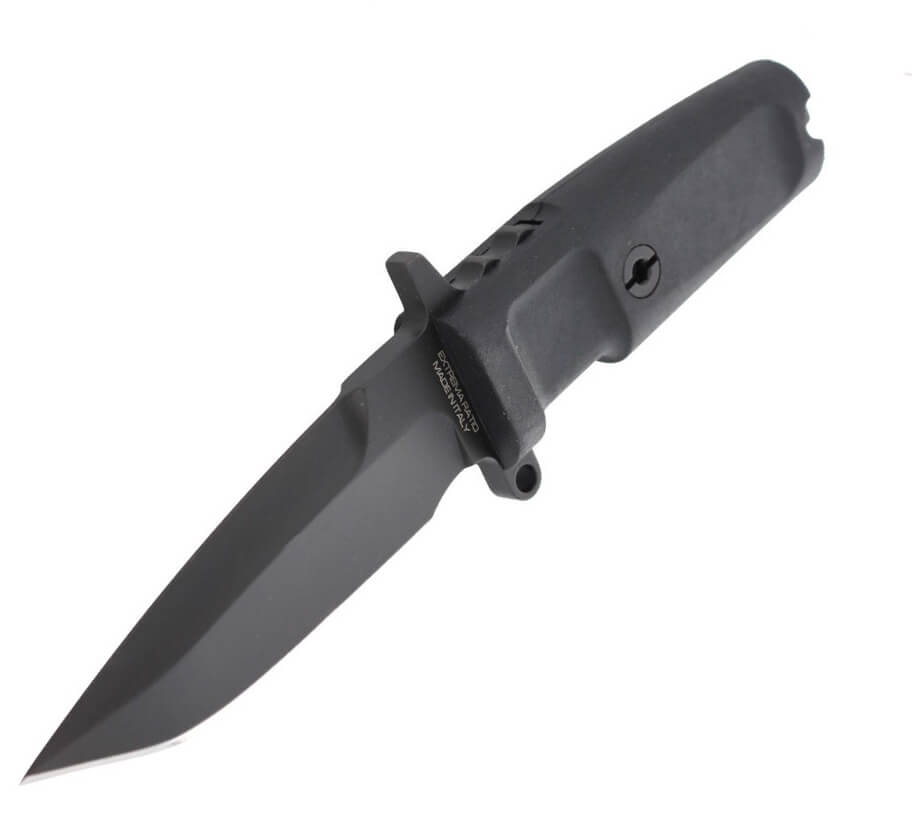 Kampfmesser von Extrema Ratio COL MOSCHIN C BLACK. Mit forprene Griff und 16 cm Klinge.
