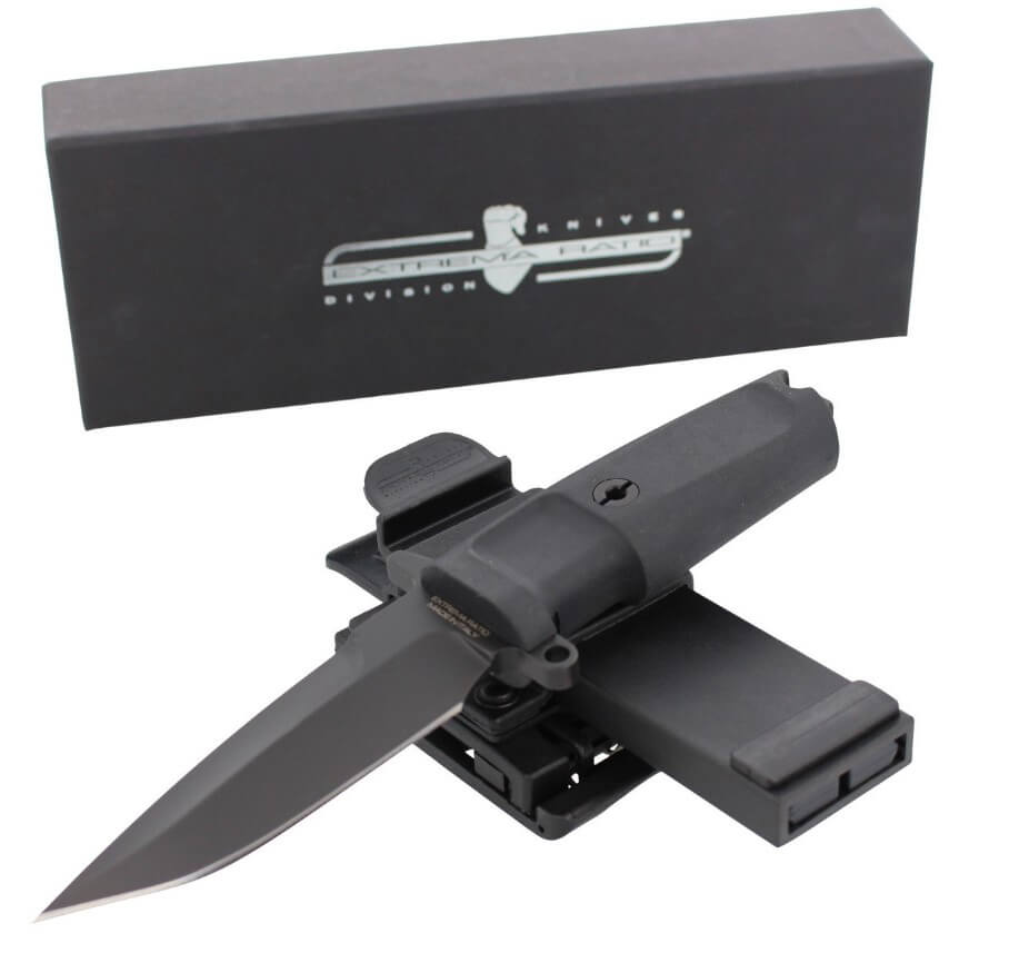 Kampfmesser von Extrema Ratio COL MOSCHIN C BLACK. Mit forprene Griff und 16 cm Klinge.