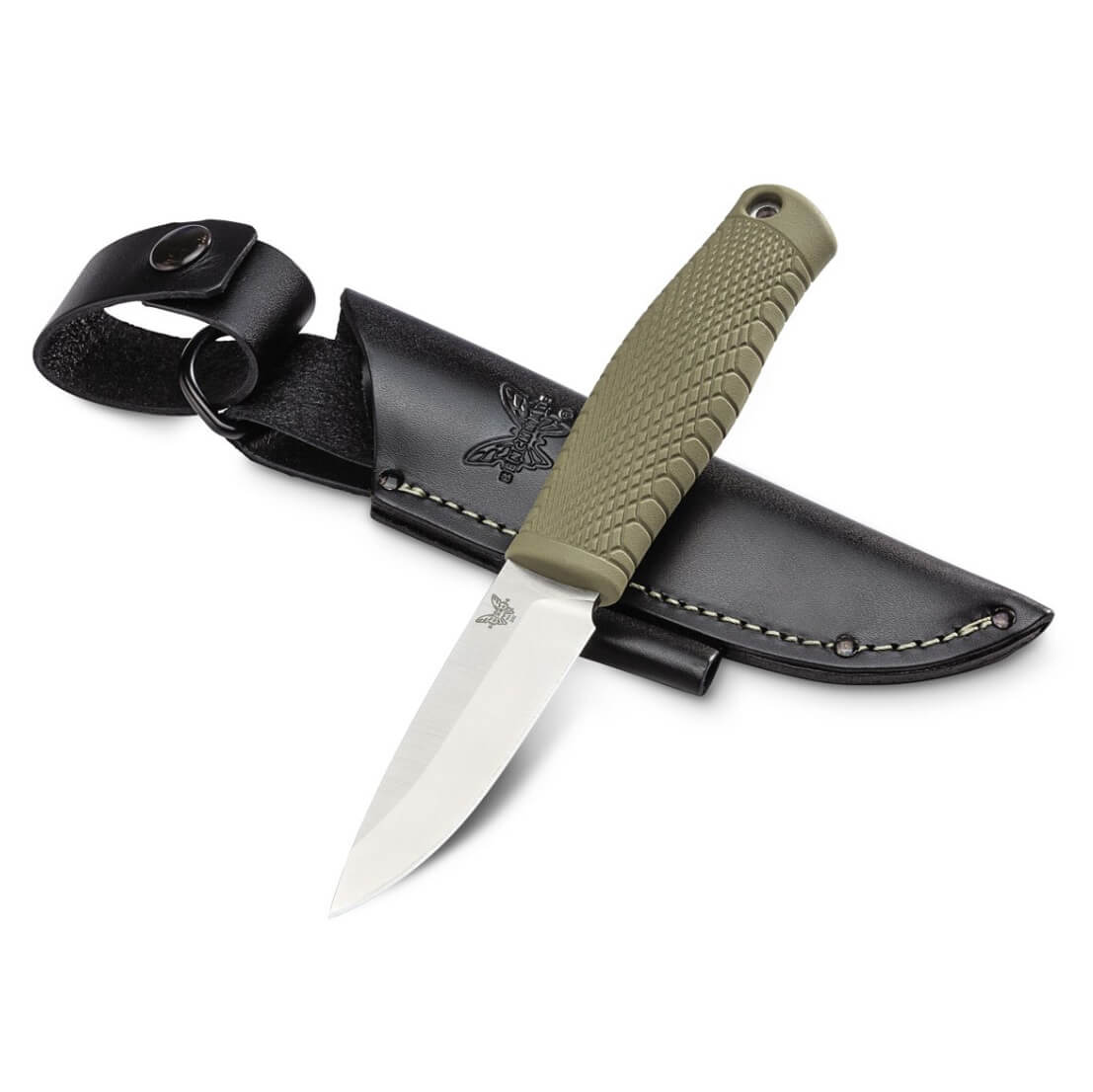 Couteau Benchmade Puukko 200 avec manche en Santoprène vert