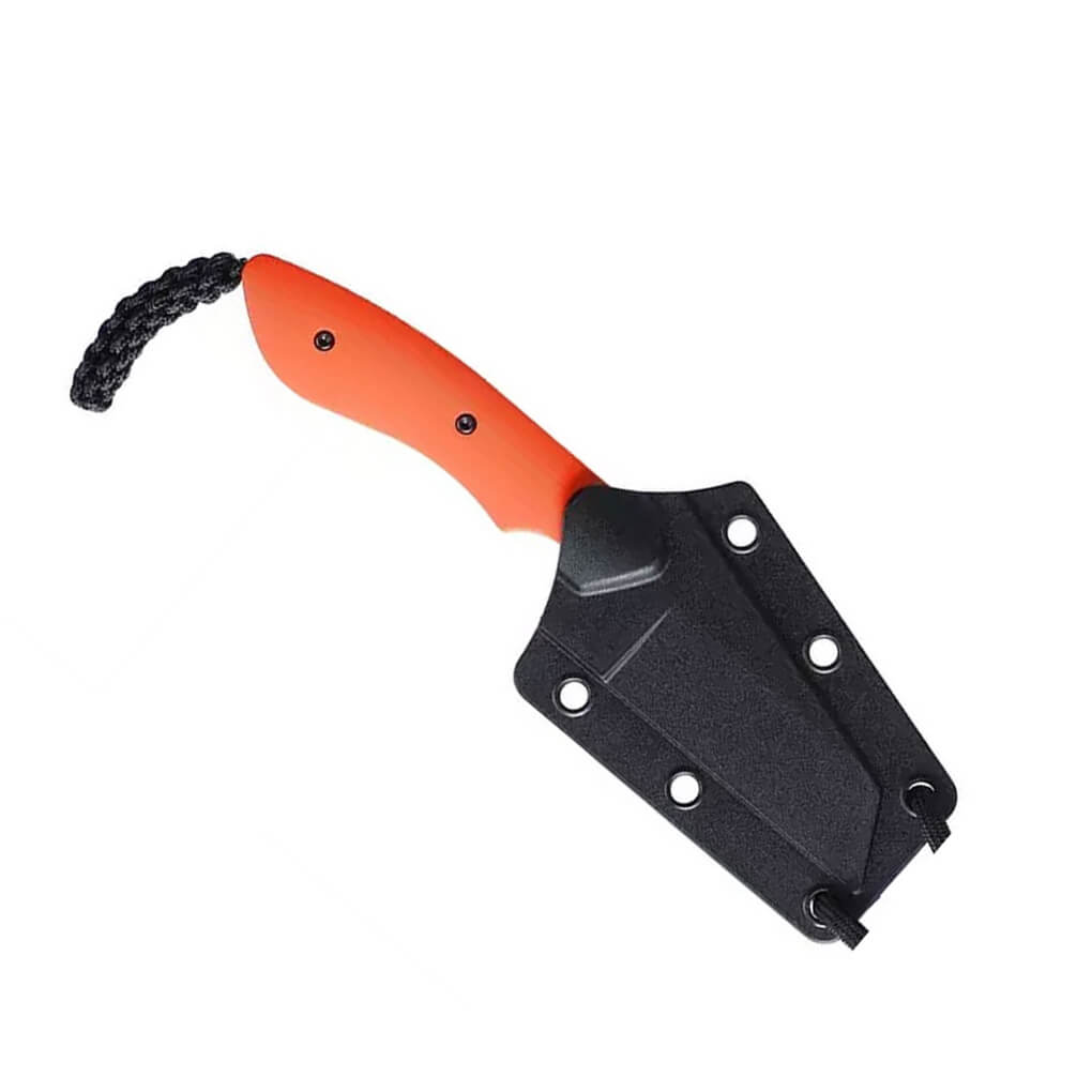 Cuchillo de cuello CRKT 2399 con mango de G10 naranja y funda kydex