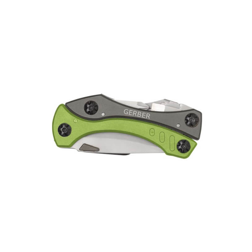 Gerber Crucial Multitool Green 31-000238 Alicate multiferramenta com cabo verde e cinza