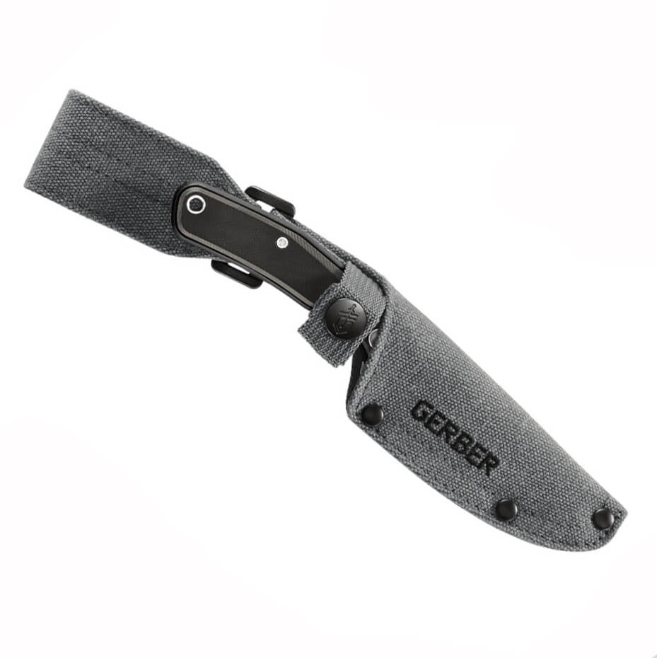 Cuchillo táctico Gerber downwind Caper Black 30-001820 con mango de G10 negro