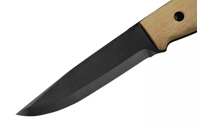 Cuchillo bushcraft Lok Blackblade Ash Wood S con madera de fresno y hoja de 10,9 cm. (14085)