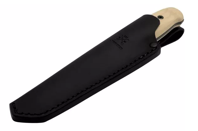 Cuchillo bushcraft Lok Blackblade Ash Wood S con madera de fresno y hoja de 10,9 cm. (14085)