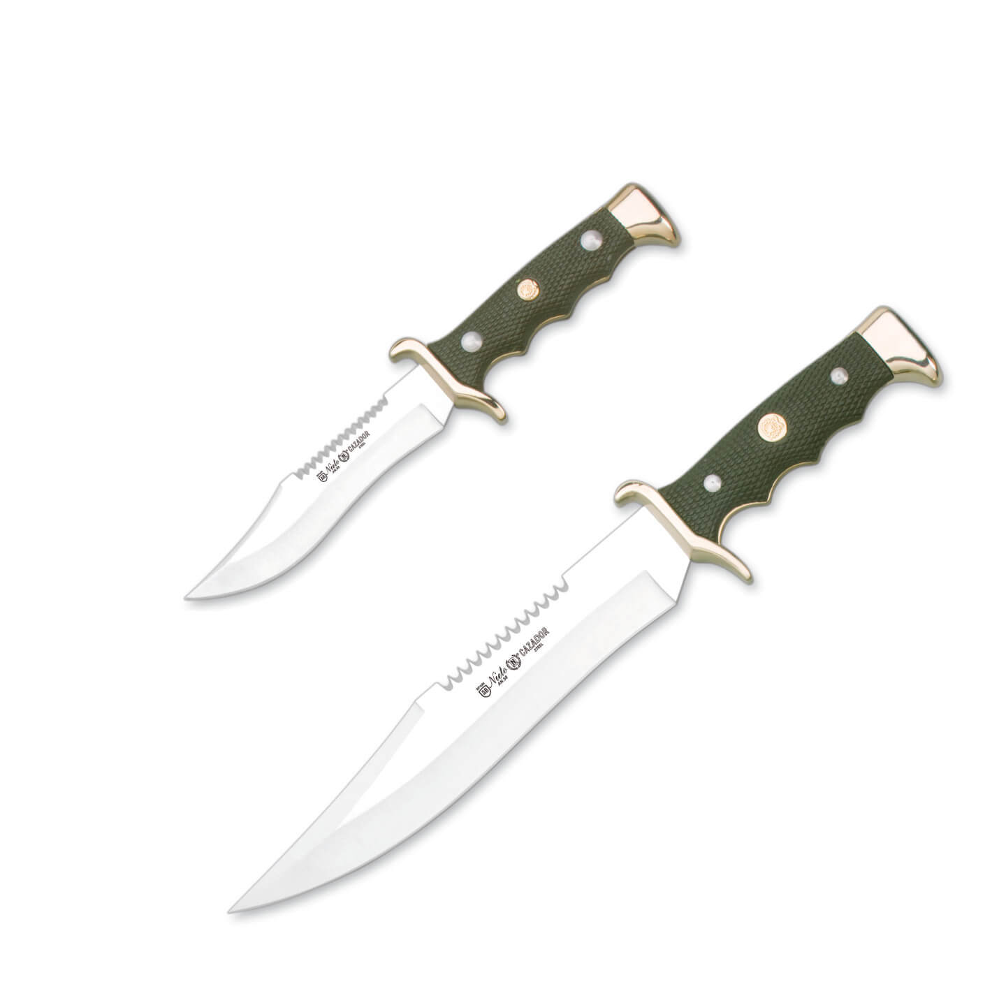 Cuchillos Nieto Bowie Cazador con hoja de 23 y 11 cm y mango de A...