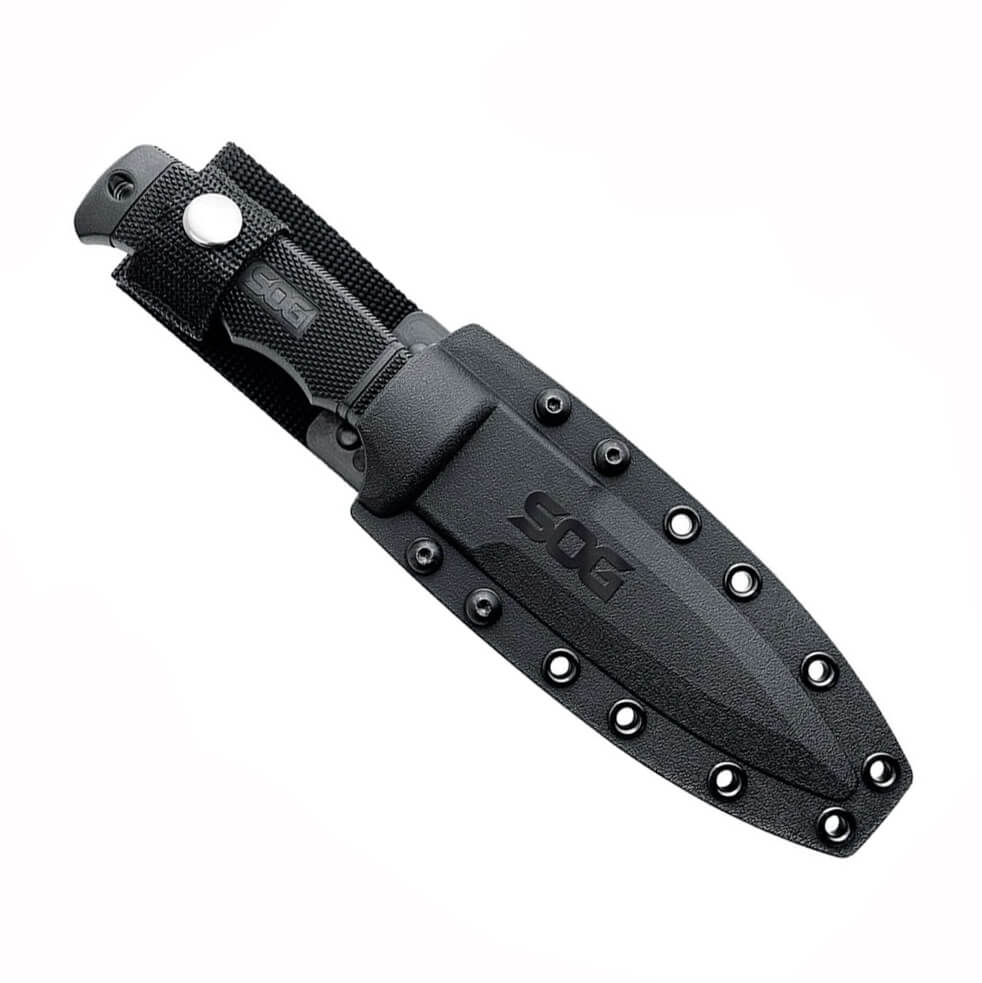 Cuchillo táctico SOG Seal pup M37K con funda de kydex y hoja semidentada