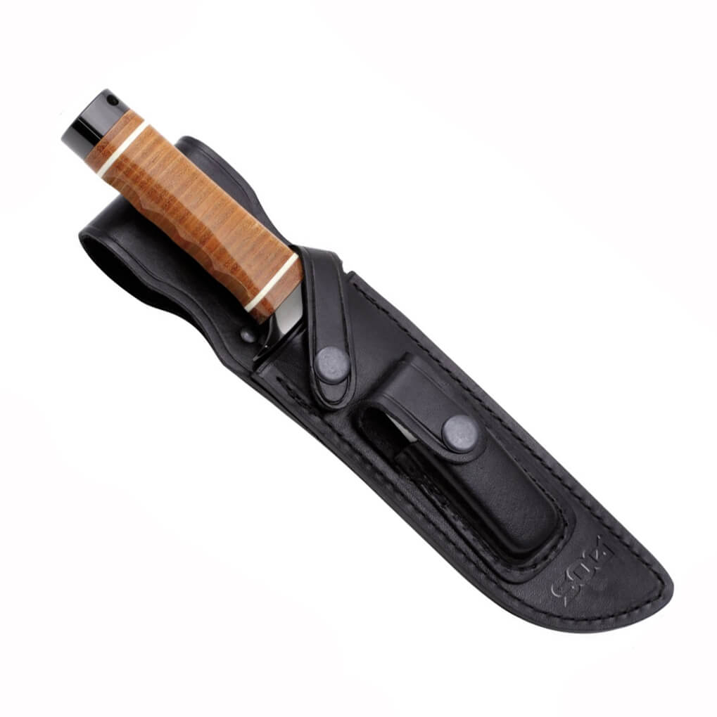 Cuchillo Super SOG Bowie SB1T-L con mango de cuero