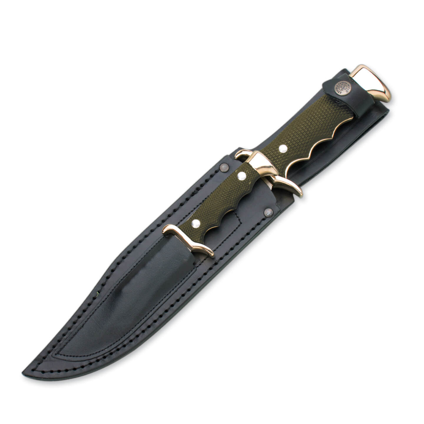 Nieto Bowie Cazador knives with 23 and 11 cm blade and green ABS handle