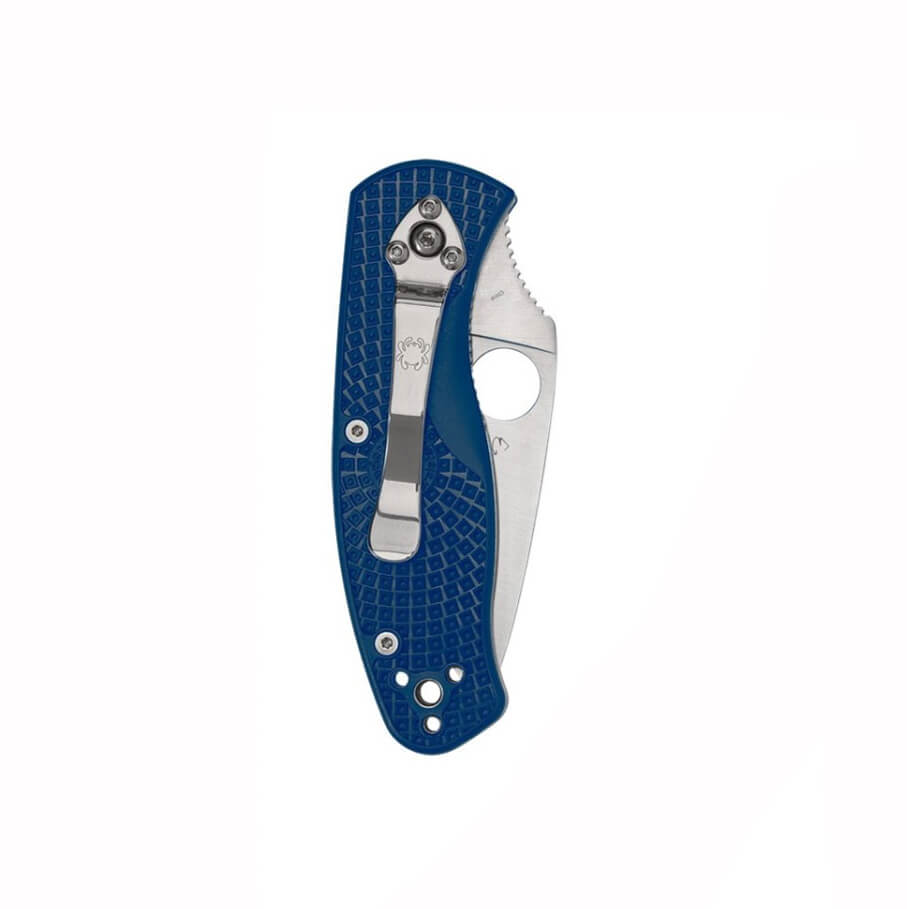 Navaja Spyderco Persistence FRN Azul y hoja de acero CPM-S35VN con filo plano C136PBL