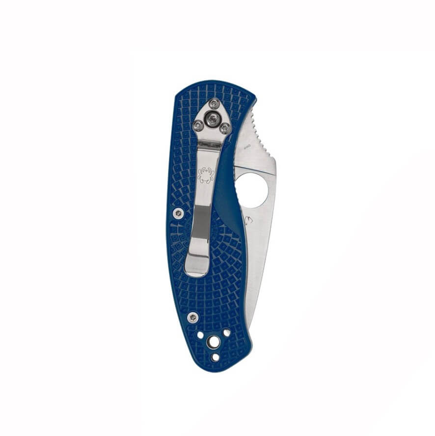 Navaja Spyderco Persistence FRN Azul y hoja de acero CPM-S35VN con filo dentado C136SBL