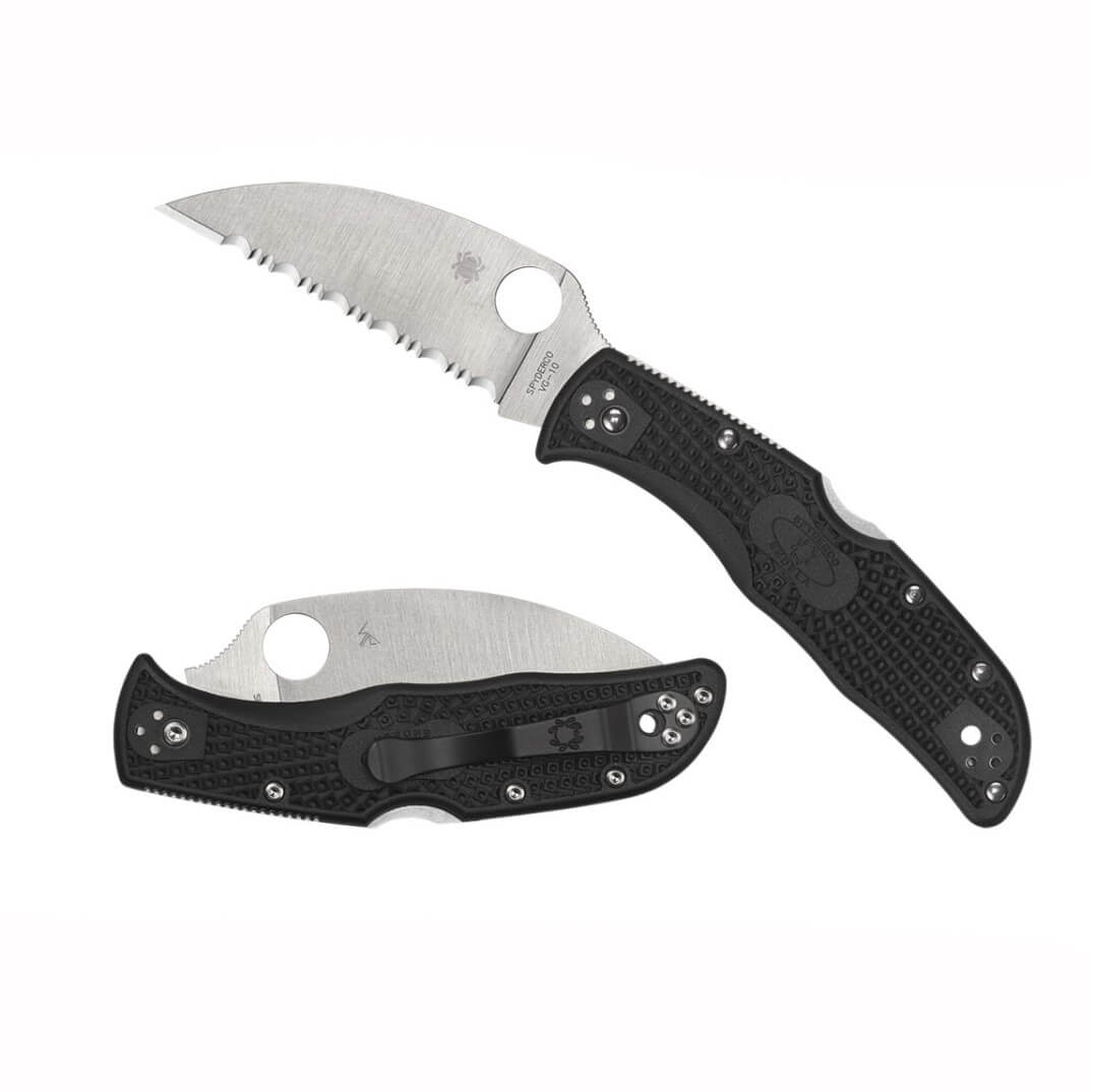 Spyderco Endela Taschenmesser mit schwarzem FRN-Griff und VG-10 SpyderEgde-Klinge C243FSWCBK