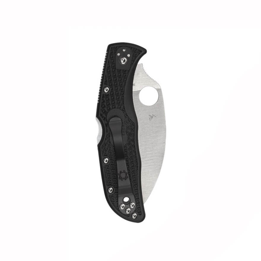 Navaja Spyderco Endela con mango de FRN negro y hoja PlainEgde de VG-10 C243FPWCBK