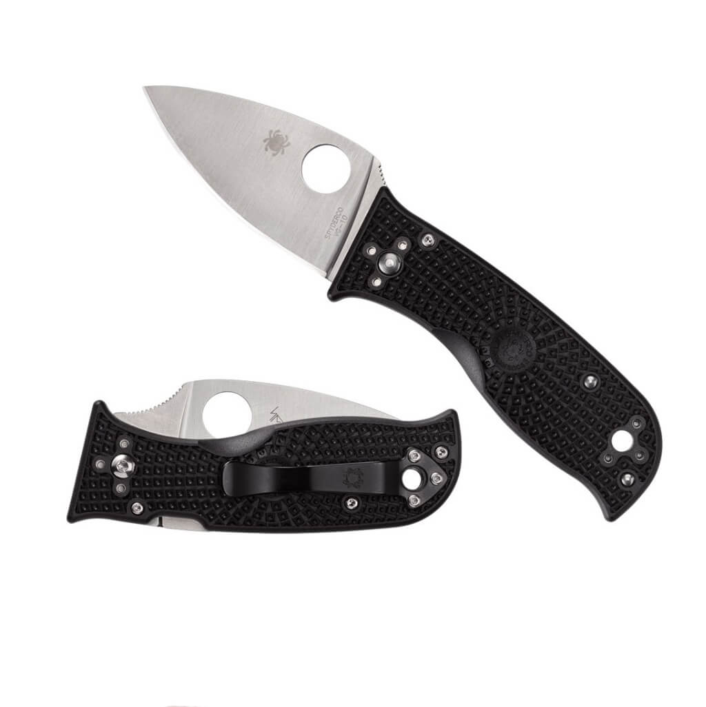 Canivete Spyderco Lil Temperance 3 com cabo FRN preto e borda plana C69PBK3