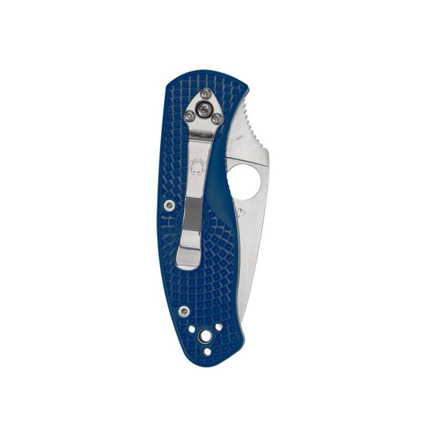 Navaja Spyderco Persistence con mango de FRN azul y filo mixto C136PSBL