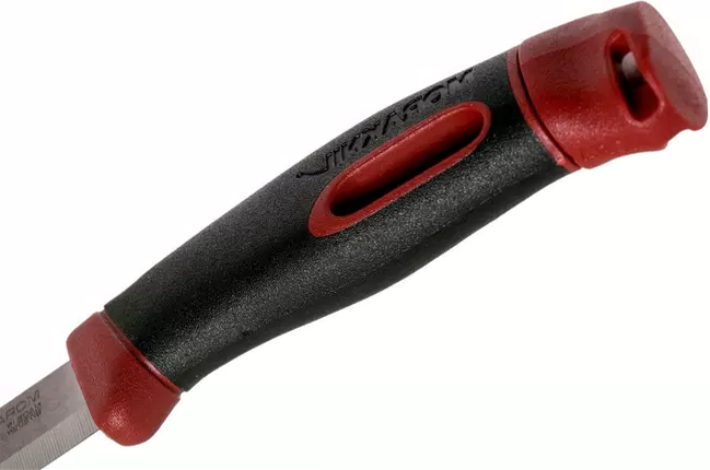 Morakniv Companion Spark Red 10,4 cm Bushcraftmesser mit Feuerstein.