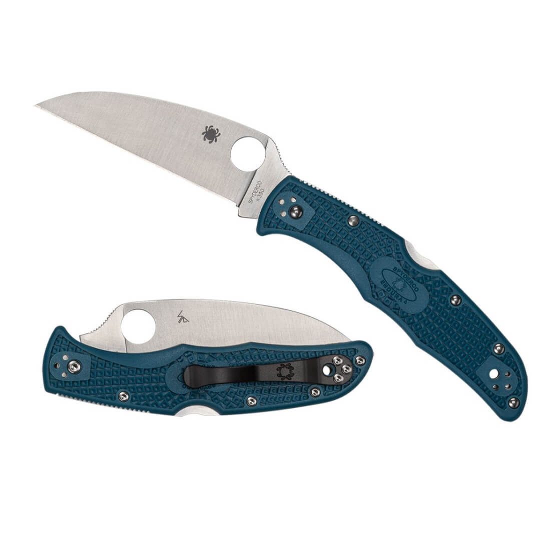 Coltello Spyderco Endura 4 Wharncliffe con manico FRN blu C10FPWK390