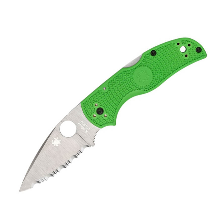 Coltello tascabile Spyderco Native 5 Salt con manico FRN verde e ...