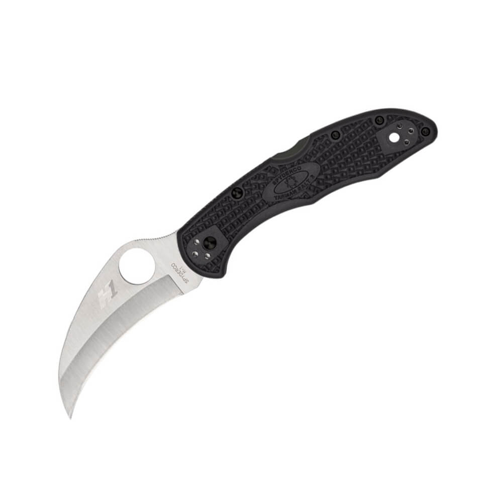 Navaja Spyderco Tasman Salt 2 con mango de FRN negro y hoja plana...