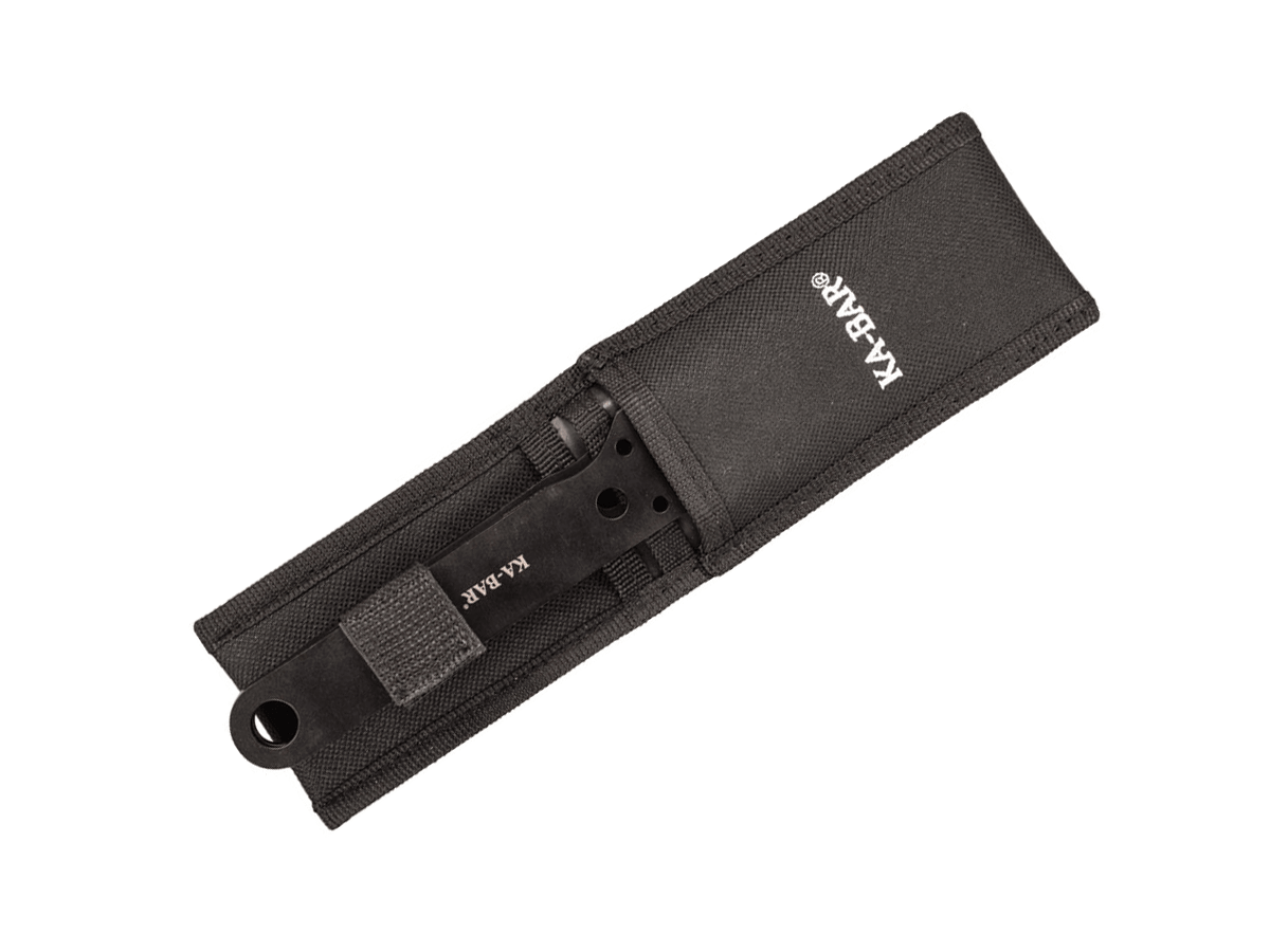 Conjunto de 3 facas de arremesso Ka-Bar. Lâmina de aço inoxidável de 10 cm.