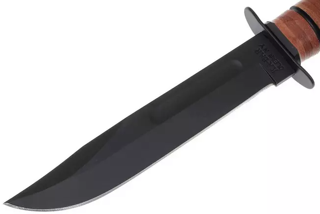 Ka-Bar USMC 1217 tactical knife - 18 cm blade and leather sheath.